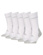 Head Set de sosete lungi unisex - 5 perechi - Alb