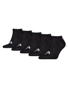 Head Set de sosete scurte unisex - 5 perechi - Negru