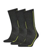 Head Set de sosete unisex - lungi striate - 3 perechi - Gri inchis