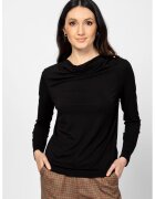 Heavy Tools Bluza cu model uni si detaliu drapat - Negru