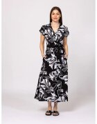 Heavy Tools Rochie midi cu buzunare laterale Vernica - Negru/Alb optic