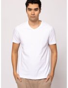 Heavy Tools Tricou cu decolteu in V si model uni Money - Alb optic