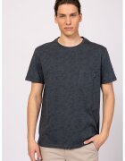 Heavy Tools Tricou cu decolteu la baza gatului si buzunar aplicat pe piept Majda - Negru/Verde feriga
