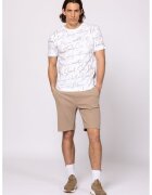 Heavy Tools Tricou cu decolteu la baza gatului si imprimeu - Alb