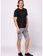 Heavy Tools Tricou cu decolteu la baza gatului si imprimeu - Negru
