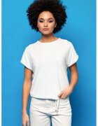 Heavy Tools Tricou cu dungi Madlin - Alb
