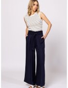 Heavy Tools Tricou din amestec de modal fara maneci cu model in dungi Berta - Crem