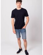 Heavy Tools Tricou din bumbac cu decolteu la baza gatului - Albastru ultramarin