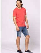 Heavy Tools Tricou din bumbac cu decolteu la baza gatului - Coral