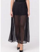 HELENE GALWAS Fusta transparenta de matase Anastasia - Negru