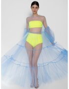 HELENE GALWAS Rochie maxi din tul transparent Alena - Albastru pastel