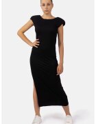 HELENE GALWAS Rochie midi cu slituri laterale Bailey - Negru