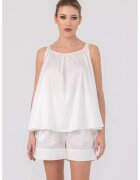 HELENE GALWAS Top cu un cordon Betti - Alb optic