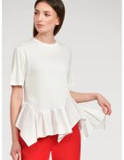 HELENE GALWAS Tricou asimetric Flo - Alb optic
