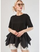 HELENE GALWAS Tricou asimetric Flo - Negru
