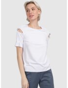 Helmidge Bluza cu decupaje - Alb