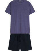 Henderson Pijama barbati Mick albastru - negru - Multicolor