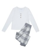 Henderson Pijama dama - Bumbac - Alb