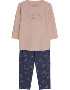 Henderson Pijama dama Bumbac - Roz - Text