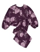 Henderson Pijama dama Fleur - floral - violet - viscoza - maneca lunga - pantaloni lungi