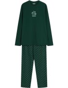 Henderson Pijamale barbati verde inchis - bumbac - maneca lunga - pantaloni lungi