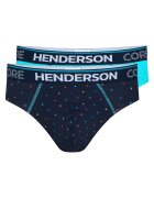 Henderson Set 2 perechi chiloti barbati - Bumbac/Elastan - Albastru/Bleumarin