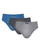 Henderson Set 3 perechi chiloti barbati CLASSIC - Bumbac - Albastru/Gri