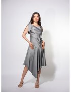 Hermosa Rochie asimetrica Elania - Gri