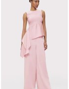 HERVE LEGER Pantaloni largi cu fermoar la spate - Roz