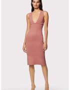 HERVE LEGER Rochie creion cu slit pe partea din spate - Roz