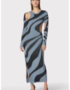HERVE LEGER Rochie din jacquard dublu tricotat - cu imprimeu abstract - Gri