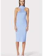 HERVE LEGER Rochie midi din tricot elastic - cu spate decupat - Albastru