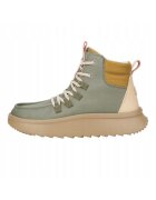HEYDUDE Ghete Chelsea de piele naturala pentru Femei - Wendy Peak Apres Twill - Verde - Verde