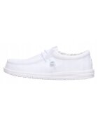 HEYDUDE Mocasini Barbati Spuma EVA - Wally Stretch Canvas - Alb - Alb