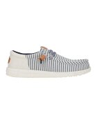 HEYDUDE Mocasini cu model in dungi - Alb/Bleumarin
