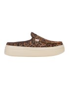 HEYDUDE Pantofi loafer din piele intoarsa cu animal print - Maro
