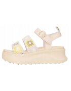 HEYDUDE Sandale din material textil cu talpa wedge - Bej