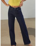 HiCCUP Blugi dama denim - croiala dreapta - albastru inchis