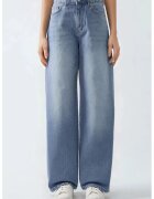 HiCCUP Blugi dama - din denim - croiala larga - albastru
