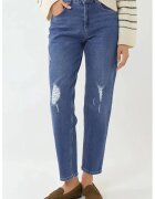 HiCCUP Blugi dama - slim fit - detalii distruse - denim albastru mediu