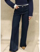 HiCCUP Blugi dama Wide Leg - albastru inchis - denim - talie normala