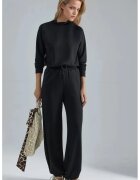 HiCCUP bluza cu guler pantaloni cu talie elastica - negru - Negru