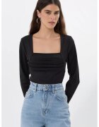 HiCCUP Bluza dama - cu volane - Negru
