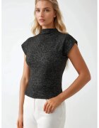 HiCCUP Bluza dama - texturata - fara maneci - gri - jerseu