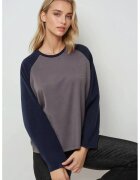 HiCCUP Bluza dama - tip waffle - maneca lunga raglan - gri - Gri