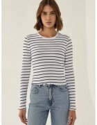 HiCCUP Bluza dama - Top Slim Fit - Alb - Bumbac