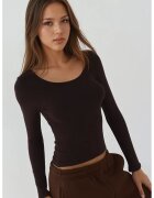 HiCCUP Bluza dama - tricot - maro inchis