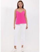 HiCCUP Bluza fara maneci - decolteu in V - roz - viscoza - Roz
