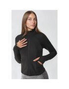 HiCCUP Bluza sport tricotat - guler inalt - negru - textil