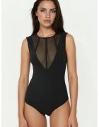 HiCCUP Body dama - tricotat Slim Fit cu fermoar - negru - jerseu